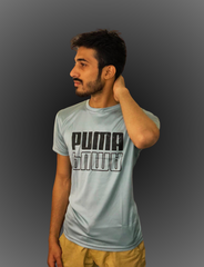 Men Premium silver Grey Puma T Shirt