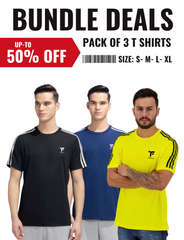 Men pack of 3 Summer Adidad T shirts Assorted color