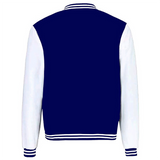 Mens Slim Fit Varsity Baseball Jacket Royal Blue & White | Tyfit TyFit