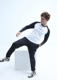 Exclusive full sleeve plain Track Suit white and black combo tyfit