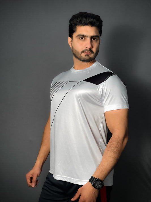 Men Premium White T shirt in Dry Fit tyfit