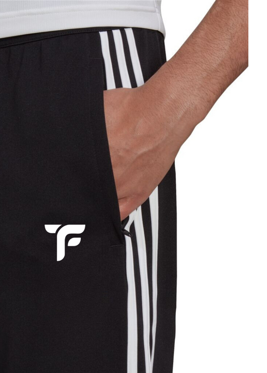 Men Exclusive Three half stripe Trouser in Dry fit in black
