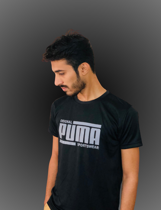 Men Premium Black Puma 3 T shirt
