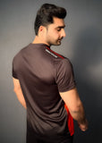 Men Premium class t shirt in red front two stripe tyfit