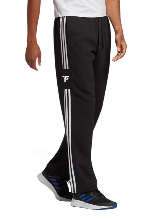 Men  three side  stripe Trouser center tyfir logo in Dry fit in black tyfit