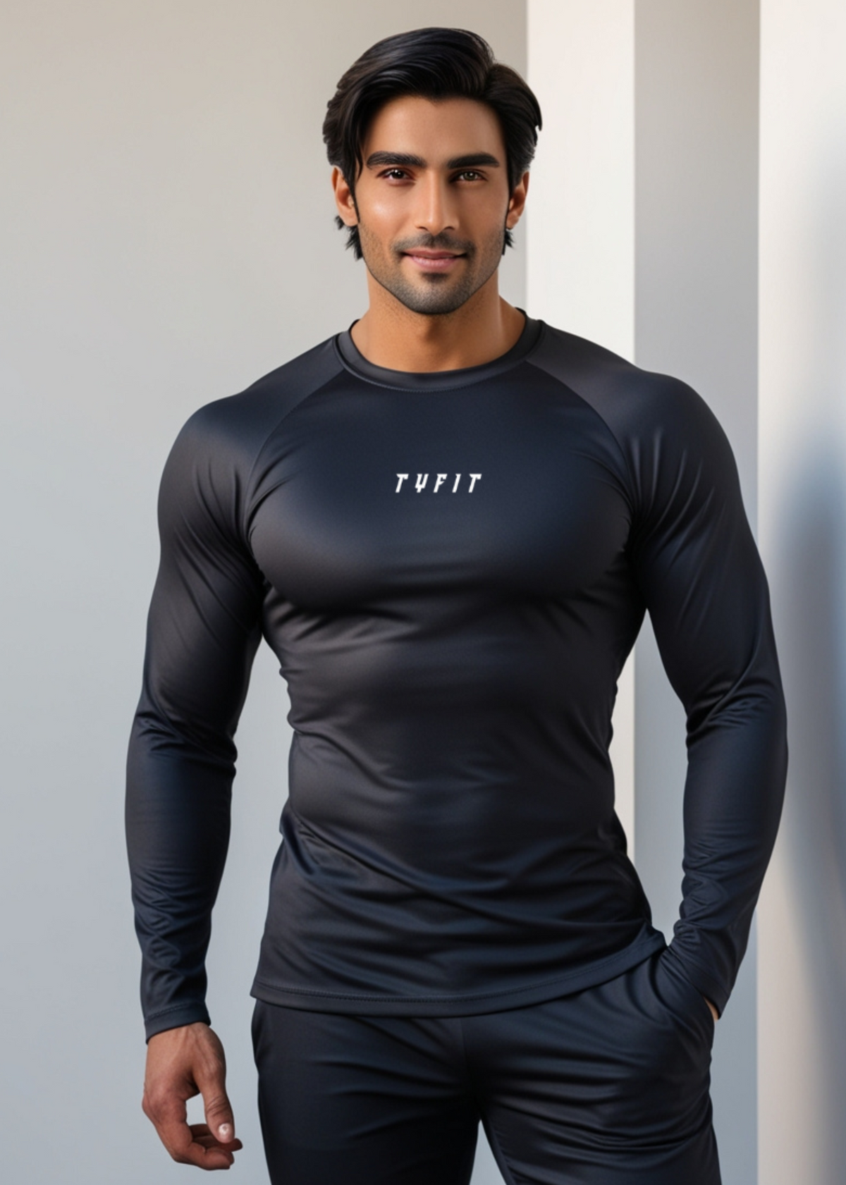 Quick Dry Men Compression Running T Shirt Lycra tyfit