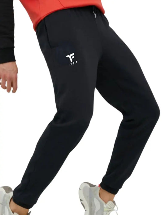 TYFIT Plain black zipper pocket imran khan trouser tyfit