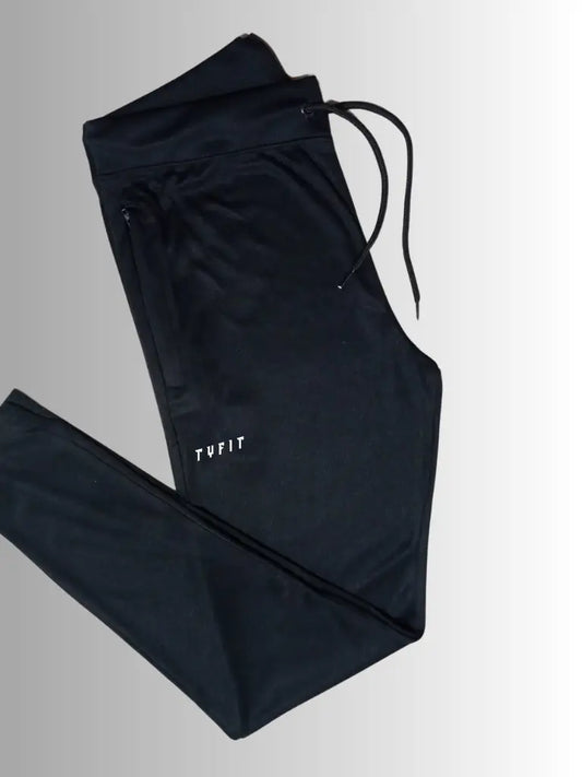 TYFIT Plain black zipper pocket imran khan trouser tyfit