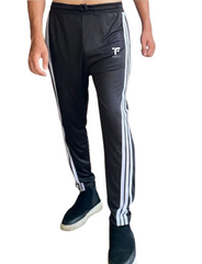 Men  three side stripe Trouser in Dry fit in black